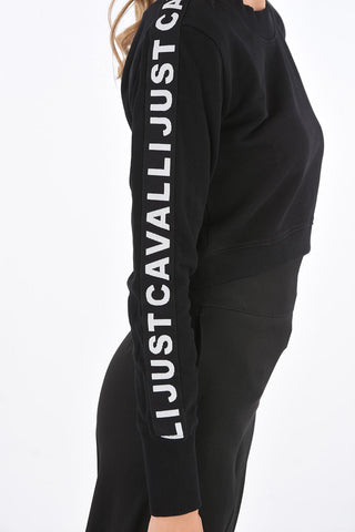 cropped crew-neck sweatshirt
