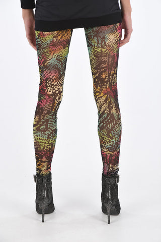 printed sheer leggings