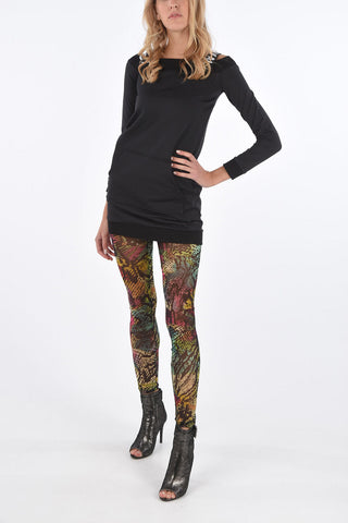 printed sheer leggings