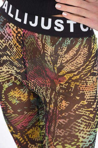 printed sheer leggings