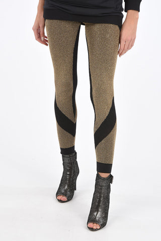 lurex ribbed leggings