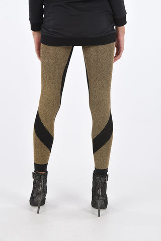 lurex ribbed leggings
