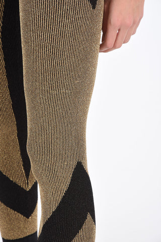 lurex ribbed leggings