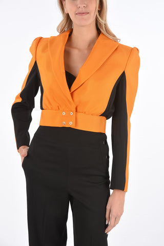 peak lapel cropped jacket