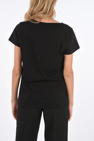 printed asymmetrical t-shirt