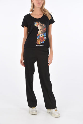 printed asymmetrical t-shirt
