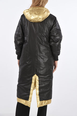 reversible maxi outerwear jacket