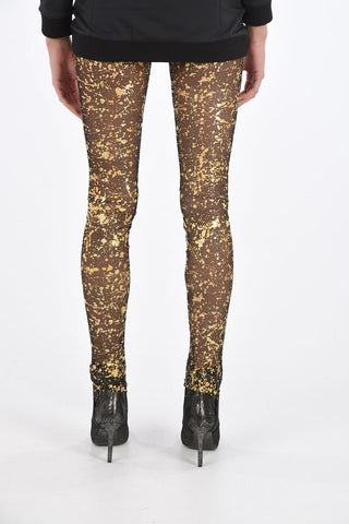 lamè effect sheer leggings