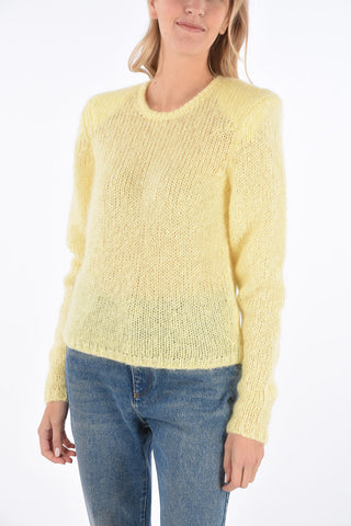 maglia girocollo in misto mohair