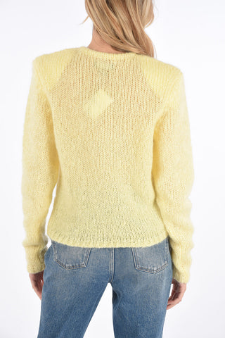 maglia girocollo in misto mohair