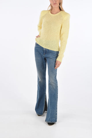 maglia girocollo in misto mohair