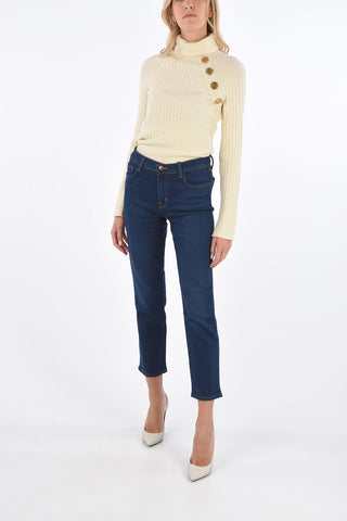 Mid-rise waist ADELE straight fit jeans