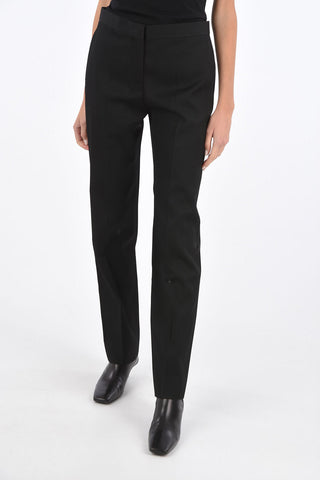 virgin wool Mid-rise waist straight pants