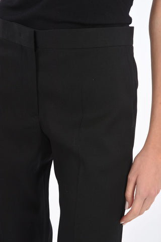 virgin wool Mid-rise waist straight pants