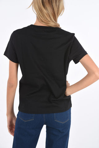 tiger embroidered crew-neck t-shirt