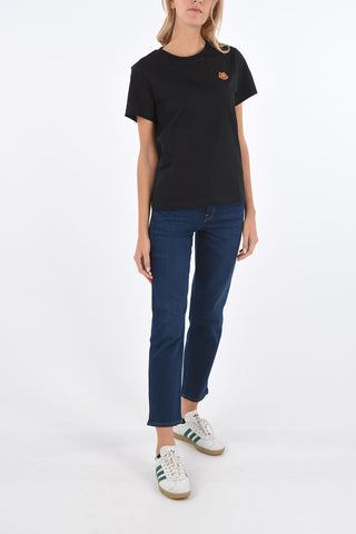 tiger embroidered crew-neck t-shirt