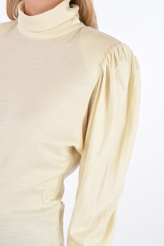 back-zip fastening turtle-neck sweater
