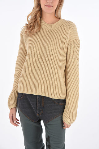 ribbed crew-neck sweater