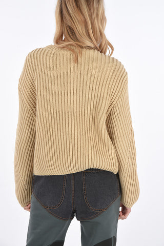 ribbed crew-neck sweater