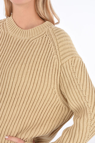 ribbed crew-neck sweater