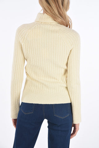 golden buttons turtle-neck sweater