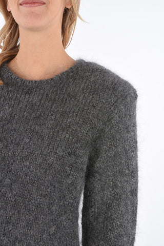 maglia girocollo in misto mohair