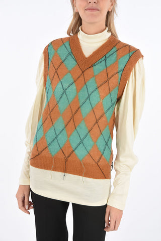 argyle sleveless sweater