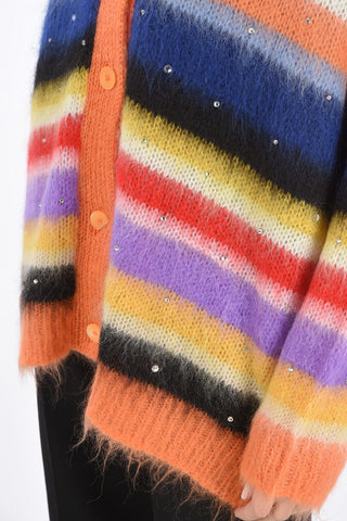 cardigan oversize con strass