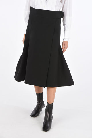 Wool Flared LAY Wrap Skirt