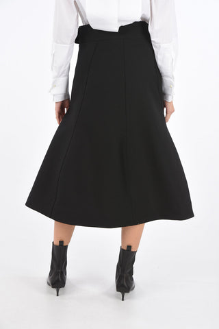 Wool Flared LAY Wrap Skirt