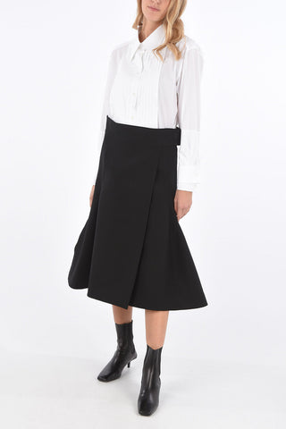 Wool Flared LAY Wrap Skirt