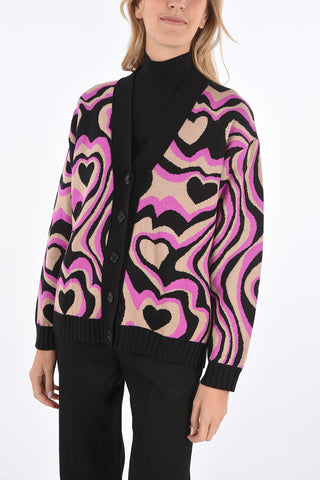 cardigan scollo a V a fantasia