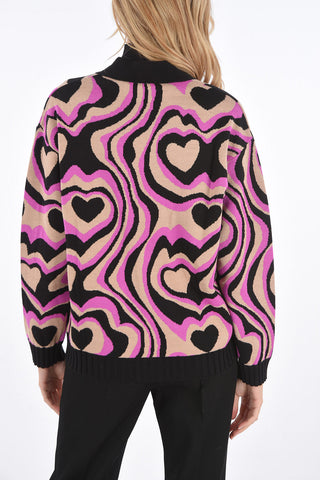 cardigan scollo a V a fantasia
