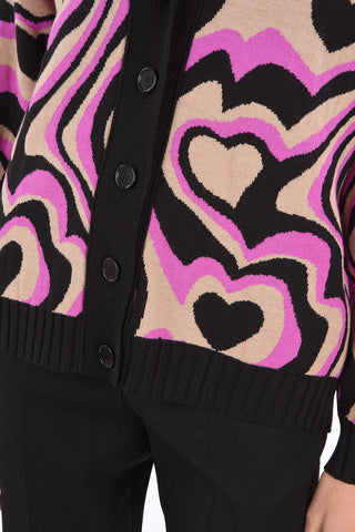 cardigan scollo a V a fantasia