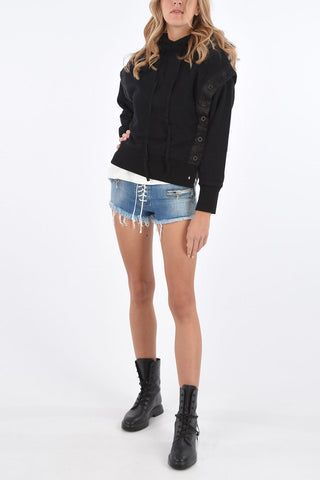 Sleeve Removable Sweatshirt with Hood
