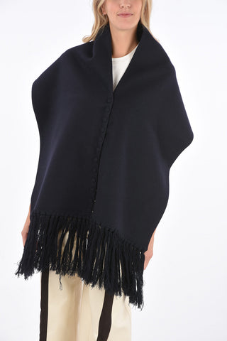 Cashmere Maxi Scarf with Buttons