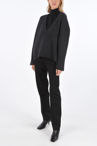 cashmere v-neck oversized sweater