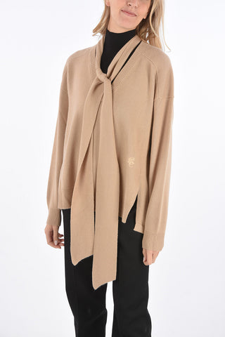 cashmere v-neck asymmetrical sweater
