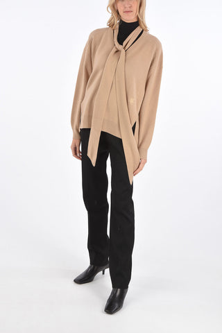 cashmere v-neck asymmetrical sweater