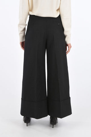 pantalone a una pince wide leg