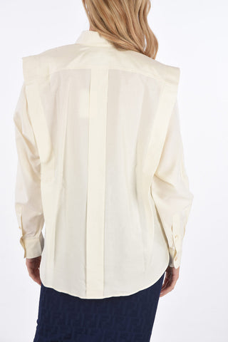 silk hidden closure shirt