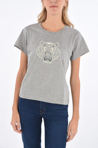 t-shirt FLOCK TIGER girocollo