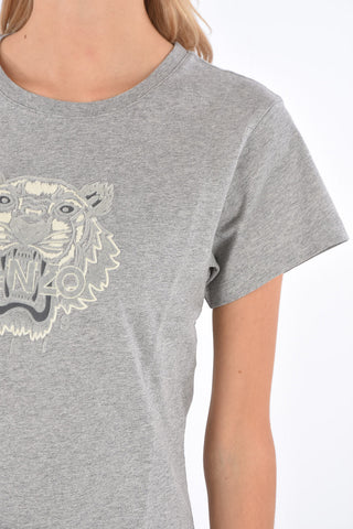 t-shirt FLOCK TIGER girocollo