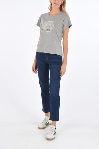 t-shirt FLOCK TIGER girocollo