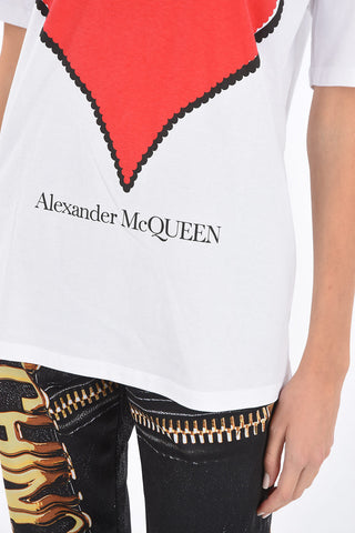 heart printed oversized t-shirt