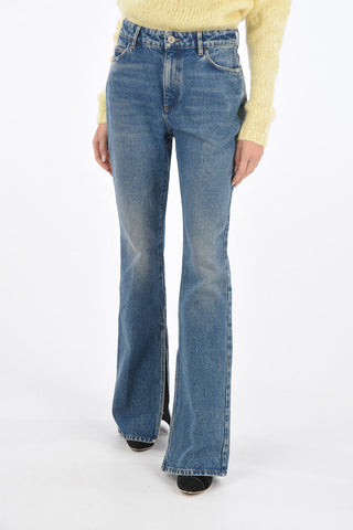 jeans bootcut con spacco alla caviglia