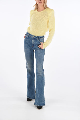 jeans bootcut con spacco alla caviglia