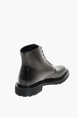 Polished Leather ARMY Lace-up Combat Boots