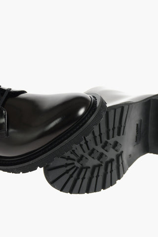 Polished Leather ARMY Lace-up Combat Boots