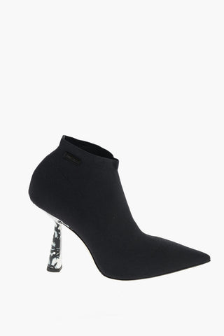 Sock-Booties with Marble Effect Spool Heel
